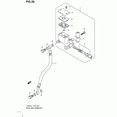Схема узла: Задний тормозной цилиндр для Suzuki UH200 Burgman