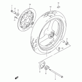 Схема вузла: Переднє колесо (Model m) для Suzuki GSX250 Across