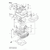 Схема узла: Передняя головка цилиндра & Прокладка головки & Свеча зажигания для Suzuki VZ1500 Boulevard M90