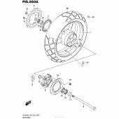 Схема вузла: Заднє колесо (Dl650Al6 E28) для Suzuki DL650 V-Strom