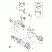 Схема вузла: Колінчастий вал & Поршень для Suzuki TS125