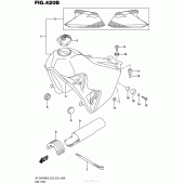 Схема узла: Топливный бак (Dr-Z400Sml6 E28) для Suzuki DR-Z400 DR-Z400SM