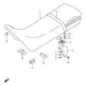 Схема узла: Сиденье (Model s/t/v/w) для Suzuki DR200 DR200SE