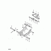 Схема вузла: Chain guide - tensioner (Rm100n) для Suzuki RM100
