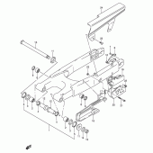 Схема узла: Задний рычаг подвески для Suzuki DR-Z400 DR-Z400S