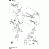 Схема вузла: Підніжки для Suzuki GSX-R1000