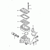 Схема узла: Передний тормозной цилиндр для Suzuki GSX750