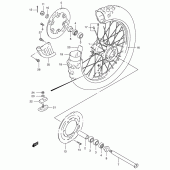Схема вузла: Заднє колесо (Model y) для Suzuki RM125