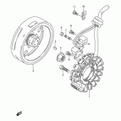 Схема вузла: Статор & Ротор (Model p/r) для Suzuki DR250