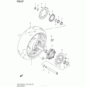 Схема узла: Заднее колесо (Gsx1300Ral4 E28) для Suzuki GSX1300 Hayabusa
