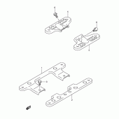 Схема узла: Кронштейны панели для ног для Suzuki AN650 Burgman (EU analogue of SkyWave)