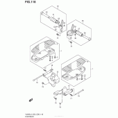 Схема вузла: Підніжки для Suzuki VL800 Boulevard C50C