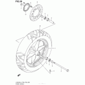 Схема вузла: Переднє колесо Suzuki UH200 Burgman