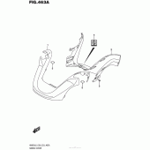 Схема вузла: Накладка керма для Suzuki AN650 Burgman (EU analogue of SkyWave)