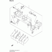 Схема узла: Задний тормозной суппорт для Suzuki DR-Z400 DR-Z400SM