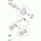 Схема вузла: Колінчастий вал Поршень для Suzuki DR-Z70