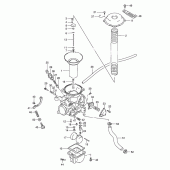 Схема вузла: Карбюратор (Rear)(model t/v) для Suzuki VS800 Intruder 800