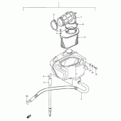 Схема вузла: Повітряний фільтр (Rear) для Suzuki VS600 Intruder 600