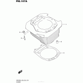 Схема вузла: Циліндр для Suzuki DR650 DR650SE