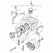 Схема узла: Воздушный фильтр для Suzuki DR350