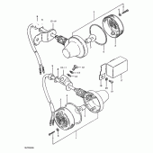 Схема узла: Поворотники (E4,  e21) для Suzuki TS250
