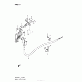 Схема узла: Стояночный тормоз для Suzuki AN400 Burgman (EU analogue of SkyWave)