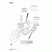 Схема вузла: Інформаційні наклейки для Suzuki GZ250 Marauder