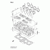 Схема вузла: Головка циліндра для Suzuki GSX650
