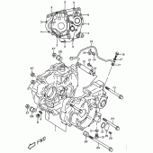 Схема вузла: Картер двигуна для Suzuki DR350