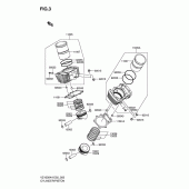Схема вузла: Циліндр & Поршень для Suzuki VZ1600 Marauder M1600