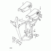Схема вузла: Рама & Сидіння для Suzuki RM100