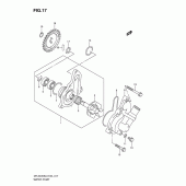 Схема узла: Водяной насос для Suzuki DR-Z400 DR-Z400S