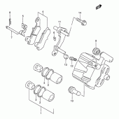 Схема вузла: Задній гальмівний супорт для Suzuki DR650 DR650RE
