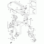 Схема вузла: Система індукції повітря (E18, e39) для Suzuki GSX-R1100