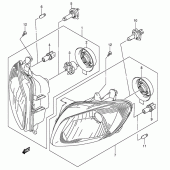 Схема вузла: Фара для Suzuki AN650 Burgman (EU analogue of SkyWave)