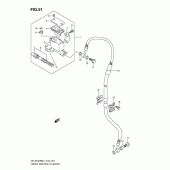 Схема узла: Передний тормозной цилиндр для Suzuki DR-Z400 DR-Z400SM