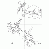 Схема узла: Подножки для Suzuki GSX1200