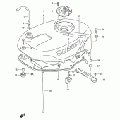 Схема узла: Топливный бак (Model m) для Suzuki GSX-R400
