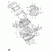 Схема вузла: Головка циліндра Suzuki GZ250 Marauder