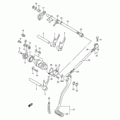 Схема вузла: Копірний вал & Вилки & Вал перемикання для Suzuki VZ800 Marauder