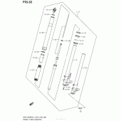 Схема узла: Вилка передней оси для Suzuki GSX1300 Hayabusa