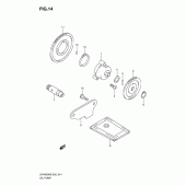 Схема узла: Масляный насос для Suzuki SFV650 Gladius