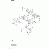 Схема узла: Кронштейн переднего обтекателя для Suzuki UX125 Sixteen