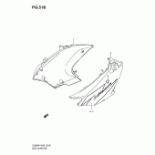 Схема вузла: Передній бічний обтічник (Model k6) для Suzuki DL650 V-Strom