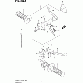 Схема узла: Ручки руля для Suzuki DR200 DR200S