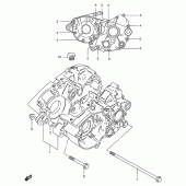Схема вузла: Картер двигуна для Suzuki TS125