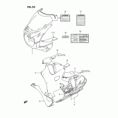Схема вузла: Передній обтічник (Model n 3wc) для Suzuki GSX-R750