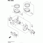 Схема узла: Коленчатый вал & Поршень для Suzuki RM-Z250