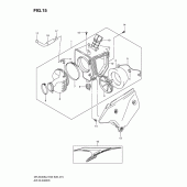 Схема вузла: Повітряний фільтр для Suzuki DR-Z400 DR-Z400S