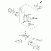 Схема вузла: Ручки керма для Suzuki GSF650 Bandit S